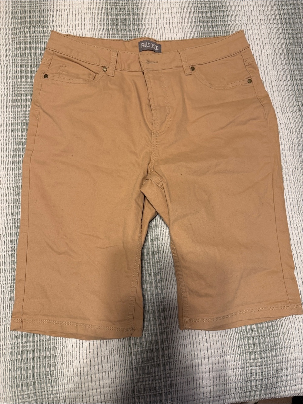 Falls Creek Tan Cotton Stretch Women's Shorts